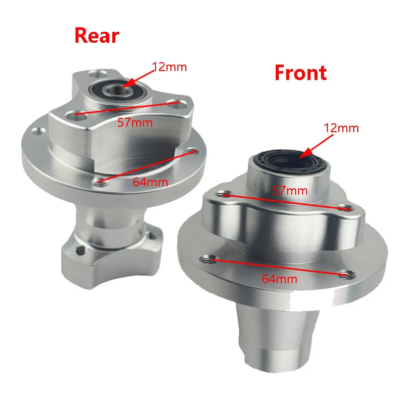 CNC front and rear hubs
