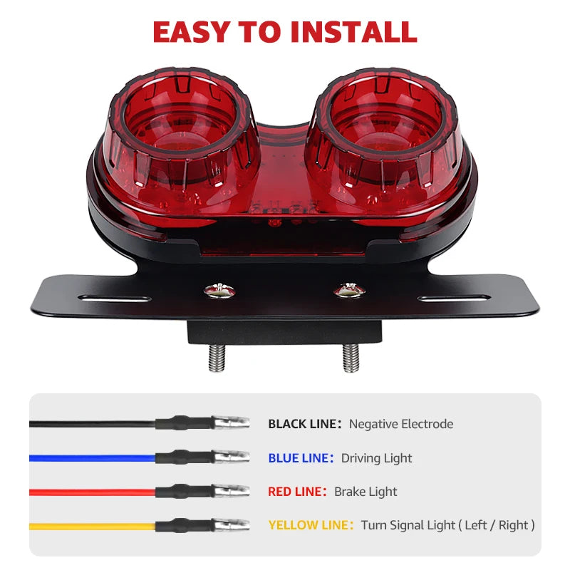 Afterburner style tail light with integrated indicators